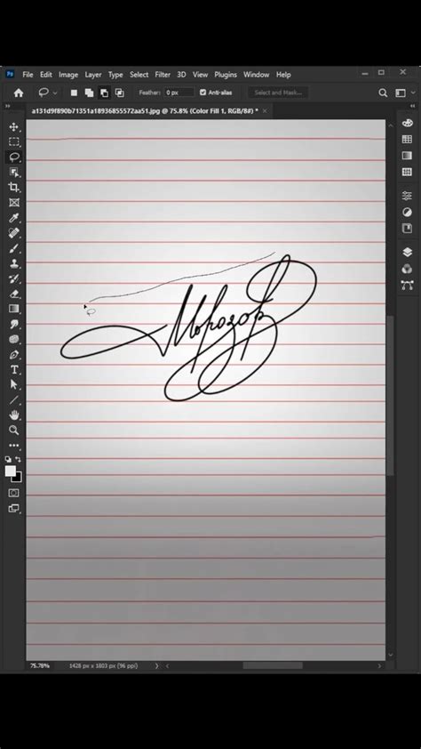 how to create e signature in photoshop|Transparent Signature in Photoshop .